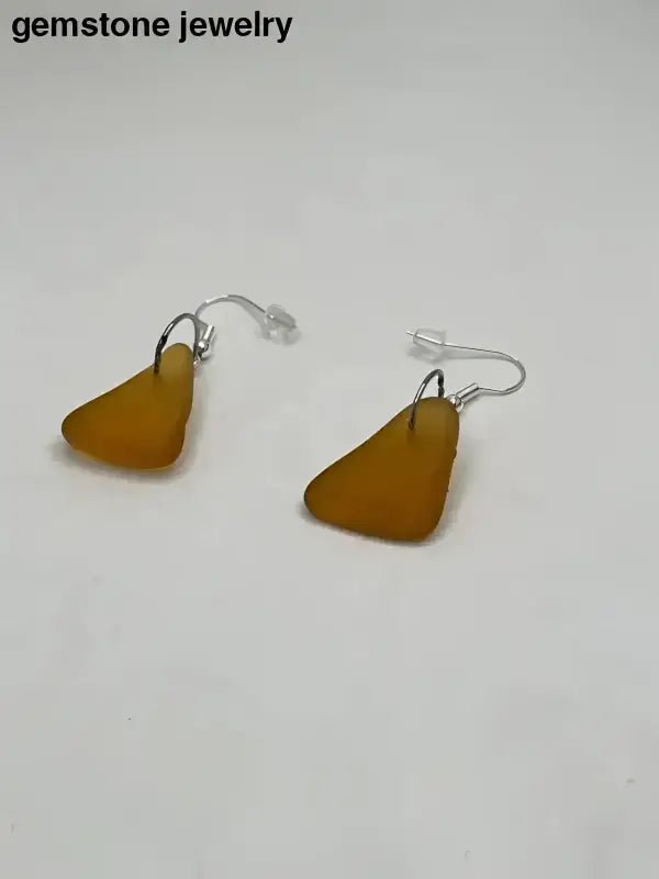 Amber Glass Dangling Earrings for a Stunning Look - Bec Sue Jewelry Shop