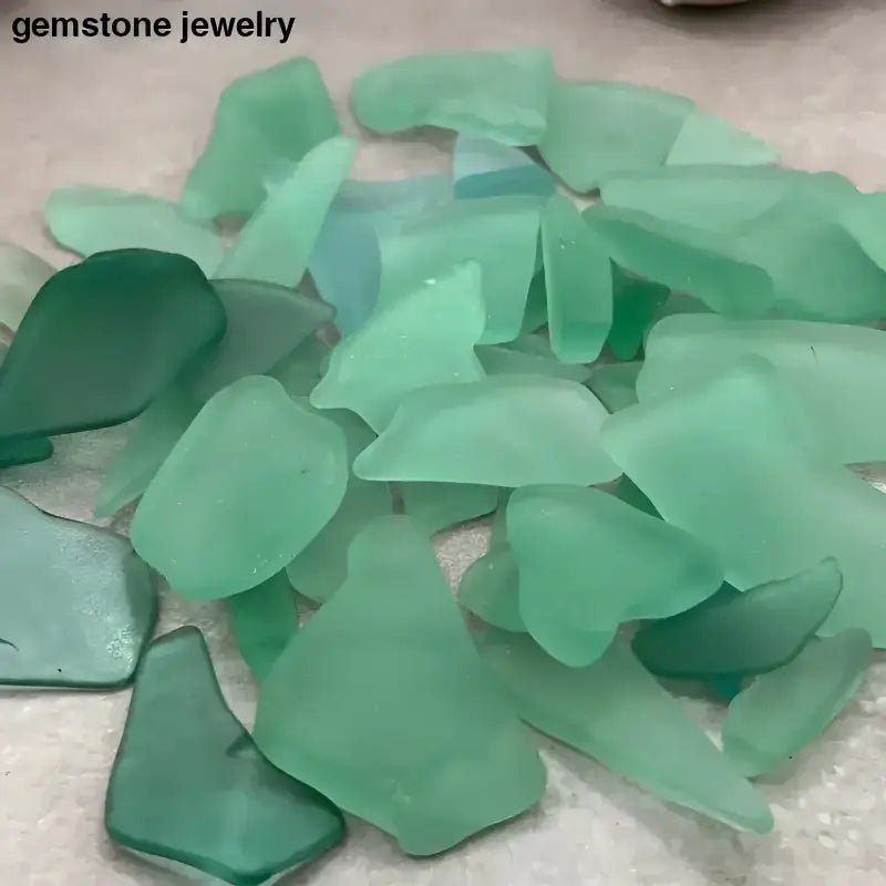 Assorted Tumbled Sea Glass in Green and Blue Colors - Bec Sue Jewelry Shop