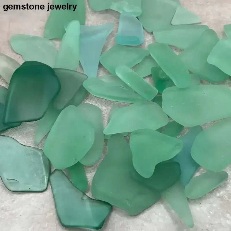 Assorted Tumbled Sea Glass in Green and Blue Colors - Bec Sue Jewelry Shop