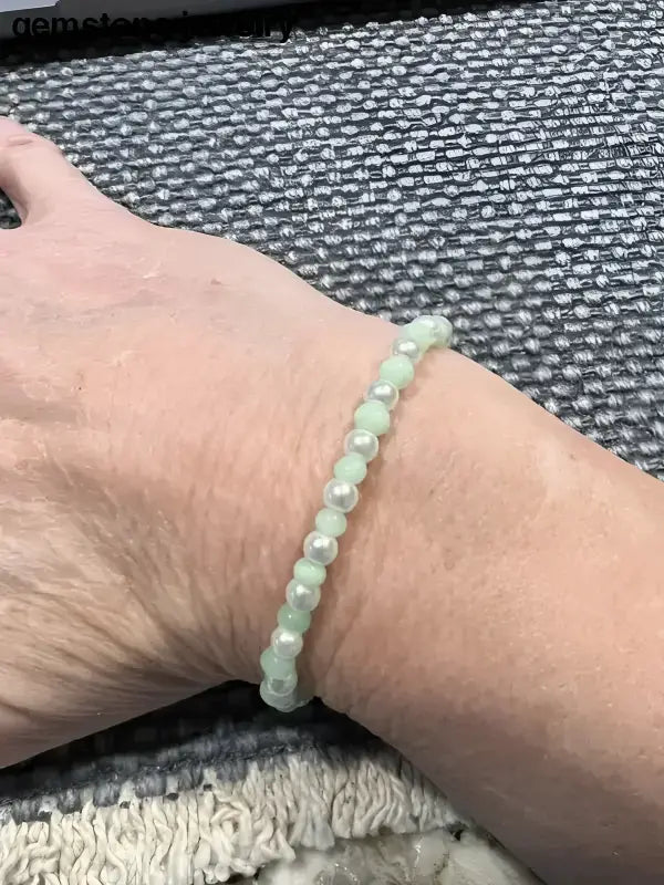 Beaded Necklace and Bracelet Set with Cats Eye and Pearl Beads - Bec Sue Jewelry Shop