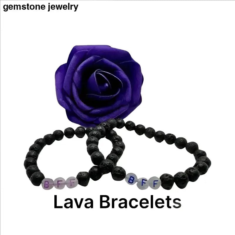 BFF Black Lava Bracelet for Friends - Bec Sue Jewelry Shop