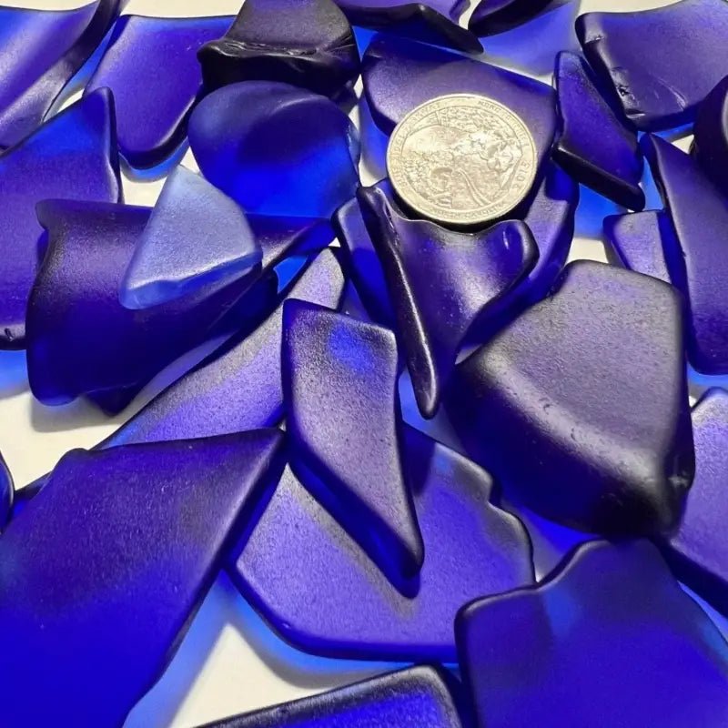Cobalt Blue Sea Glass Beads for Handmade Bracelets - Bec Sue Jewelry Shop