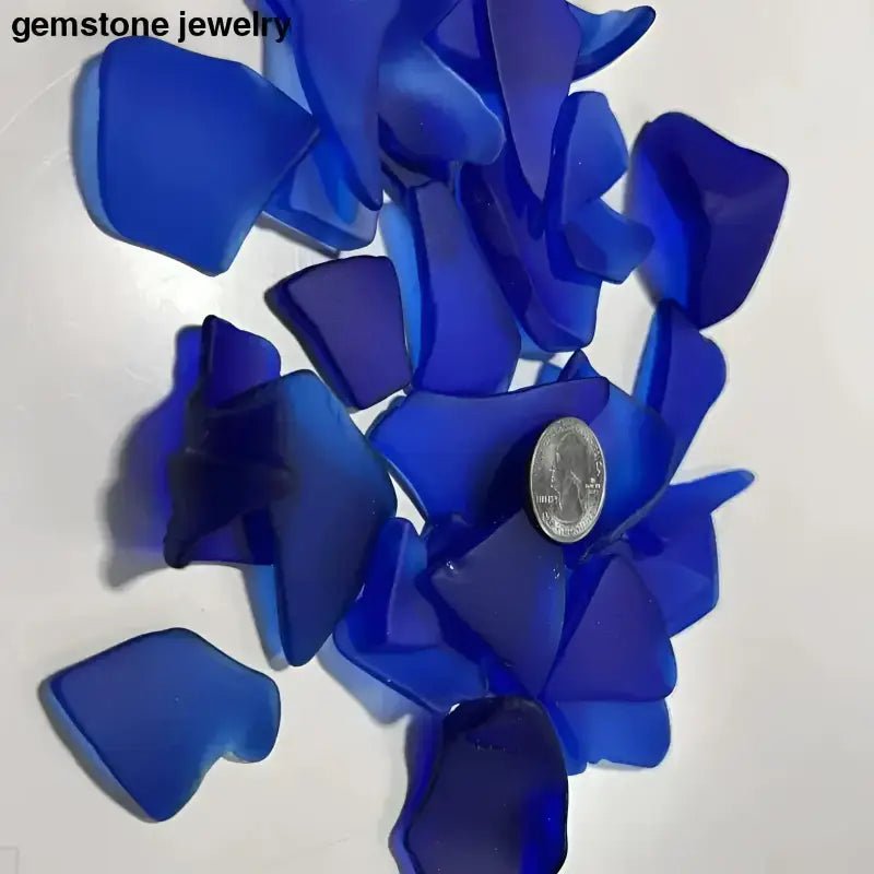 Cobalt Blue Sea Glass Pieces for Home Decor and Craft Projects - Bec Sue Jewelry Shop