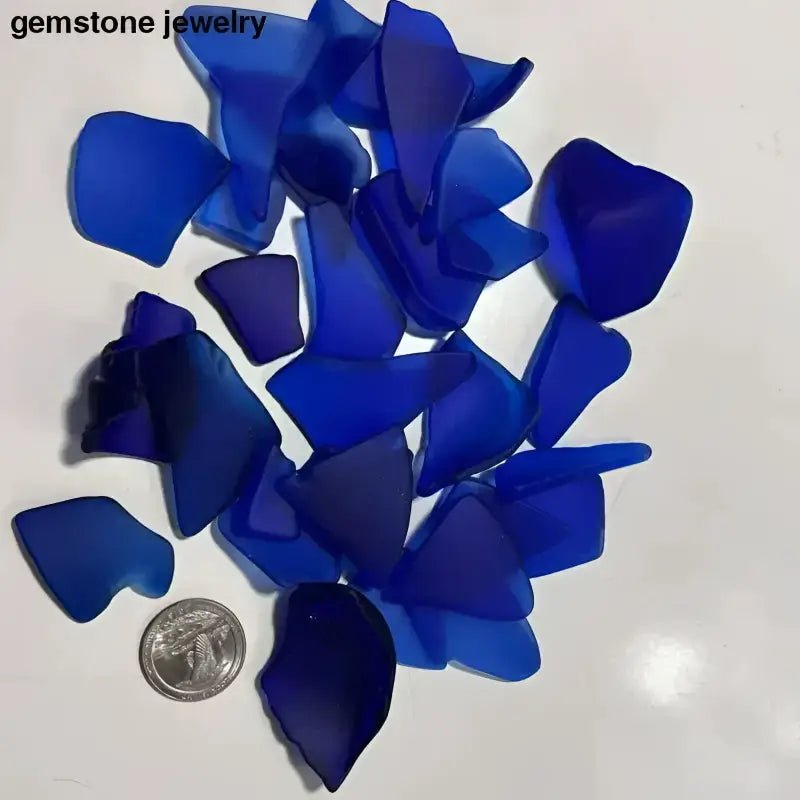 Cobalt Blue Sea Glass Pieces for Home Decor and Craft Projects - Bec Sue Jewelry Shop
