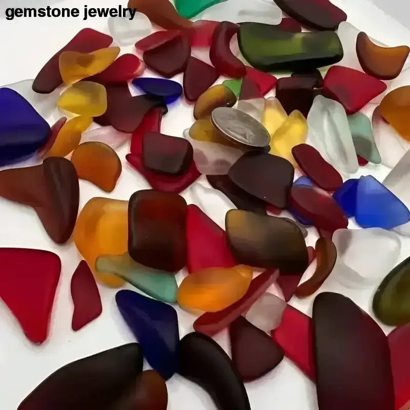 Colorful Tumbled Ocean Glass for Art and Craft Projects - Bec Sue Jewelry Shop
