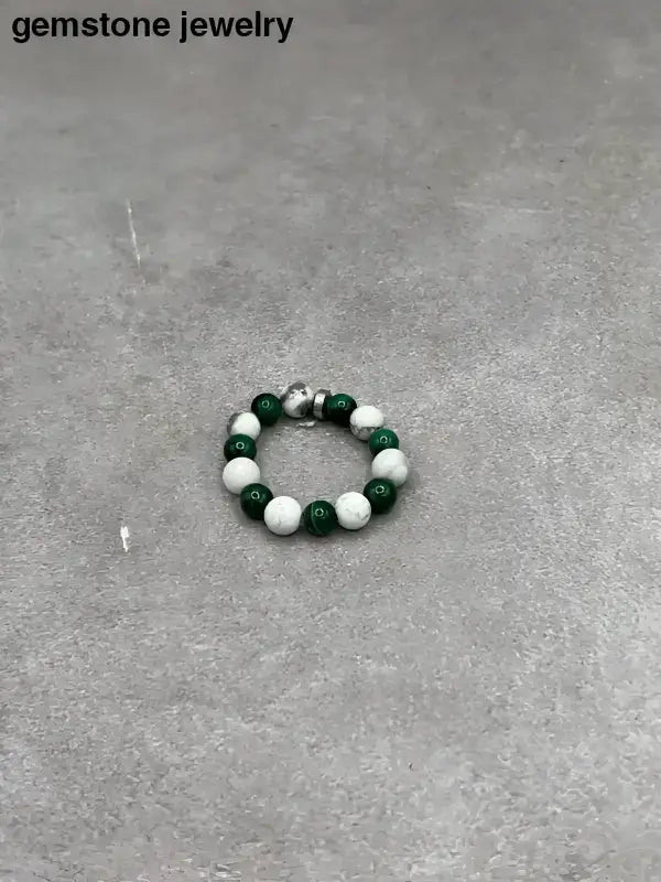 Green Malachite and White Howlite Beaded Bracelets - Bec Sue Jewelry Shop