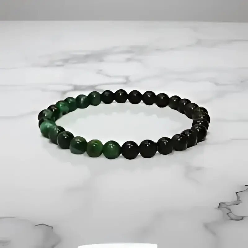 Green Tiger Eye and Black Beaded Bracelet - Bec Sue Jewelry Shop