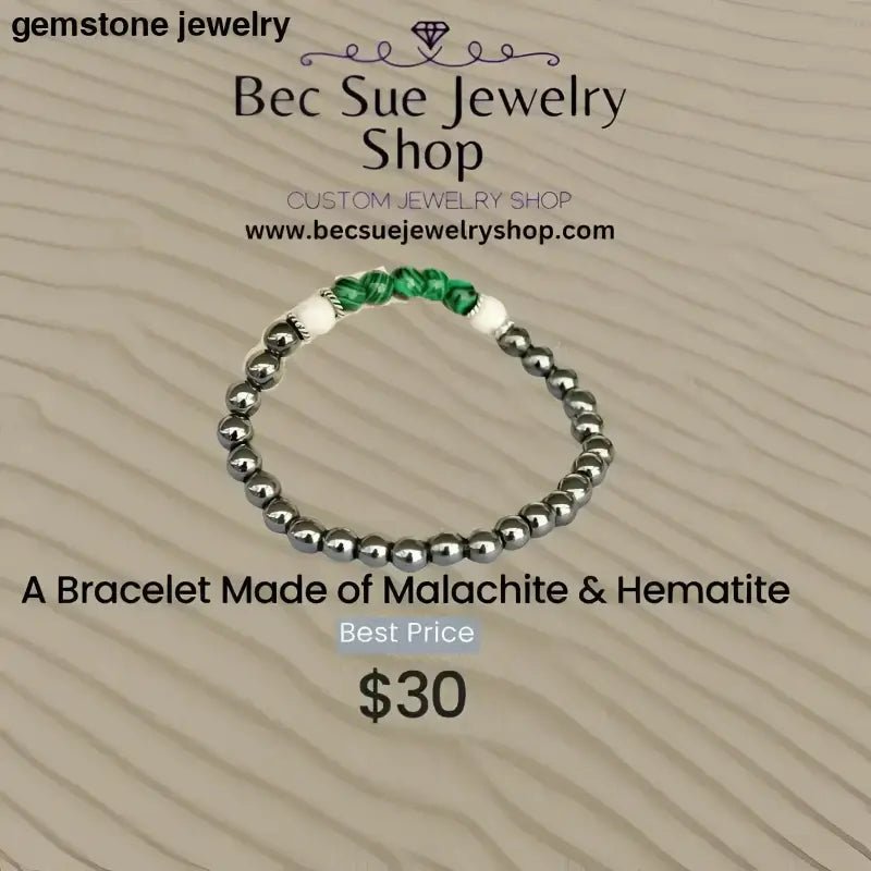 Howlite Gemstone Bracelet with Sterling Silver Accents - Bec Sue Jewelry Shop