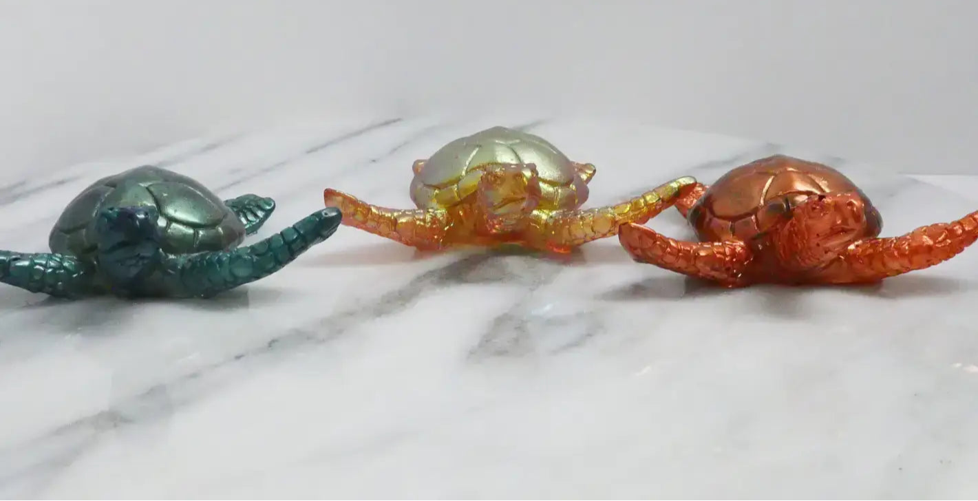 Metallic Turtle Figurines for Beads Bracelets and Home Decor, stylish decor accessories