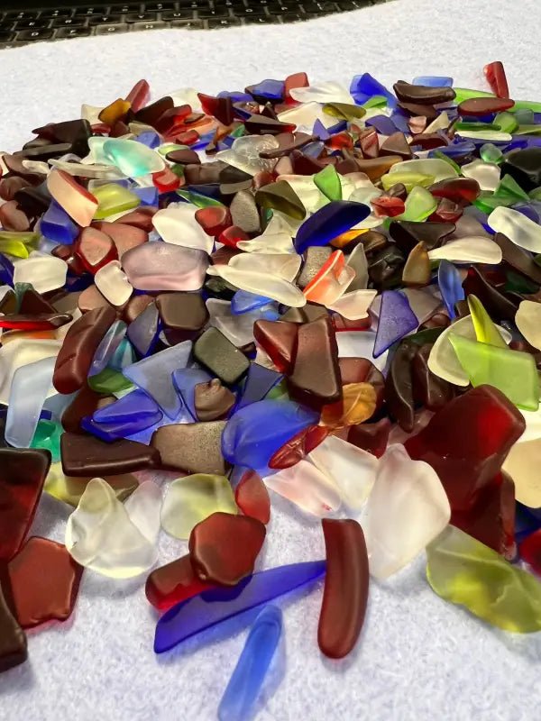 Multi - Colored Sea Glass Beads Collection with Return Policy - Bec Sue Jewelry Shop