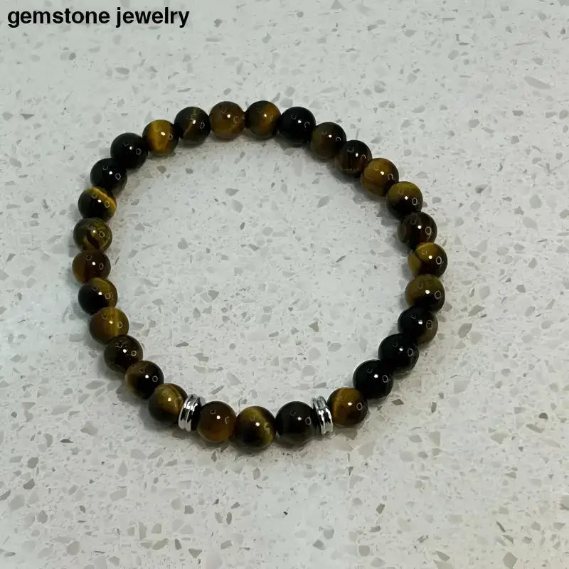Natural Stone Chakra Tiger's Eye Beaded Bracelet - Bec Sue Jewelry Shop