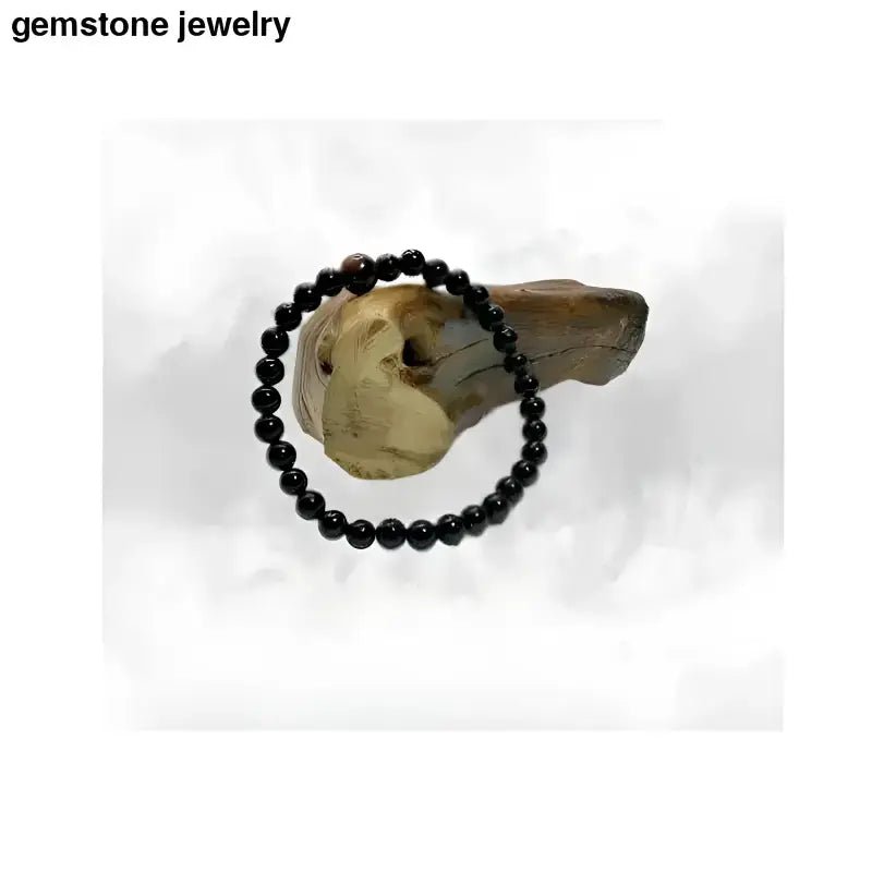 Onyx Gemstone Beads Bracelet in Black - Bec Sue Jewelry Shop