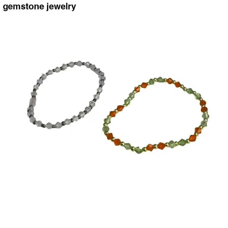 Radiant Tennis Bracelet Set with Beaded Design - Bec Sue Jewelry Shop