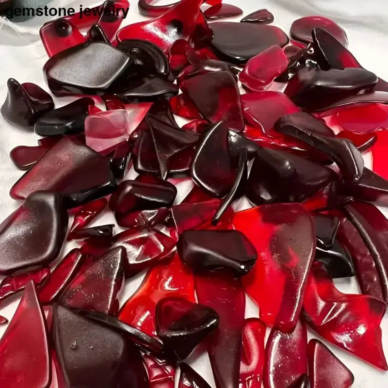 Red Tumbled Glass - Bec Sue Jewelry Shop
