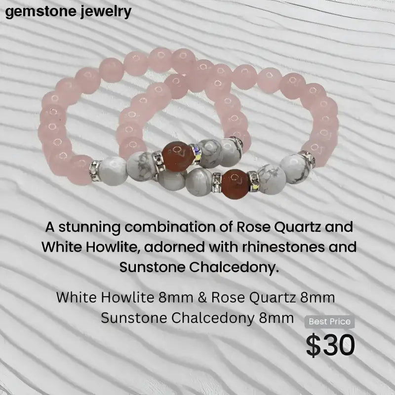 Rose Quartz Beaded Bracelet for Natural Style and Elegance - Bec Sue Jewelry Shop