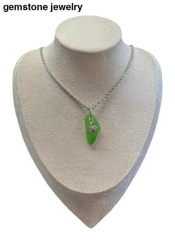 Sea Glass Turtle Necklaces in Sterling Silver Set - Bec Sue Jewelry Shop