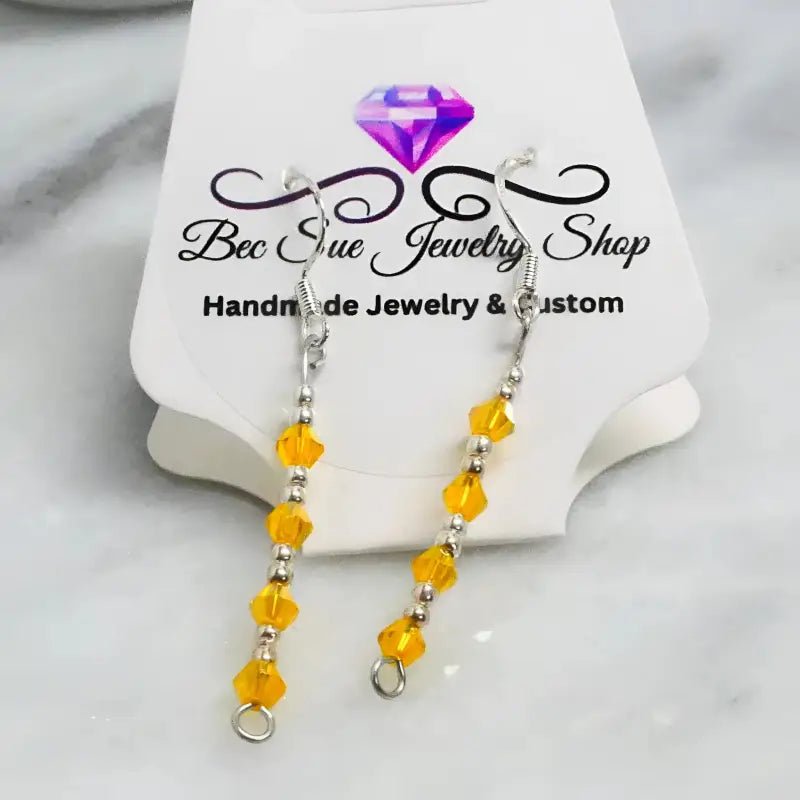 Sterling Silver Earrings Custom gemstone earrings, custom earring design - Bec Sue Jewelry Shop