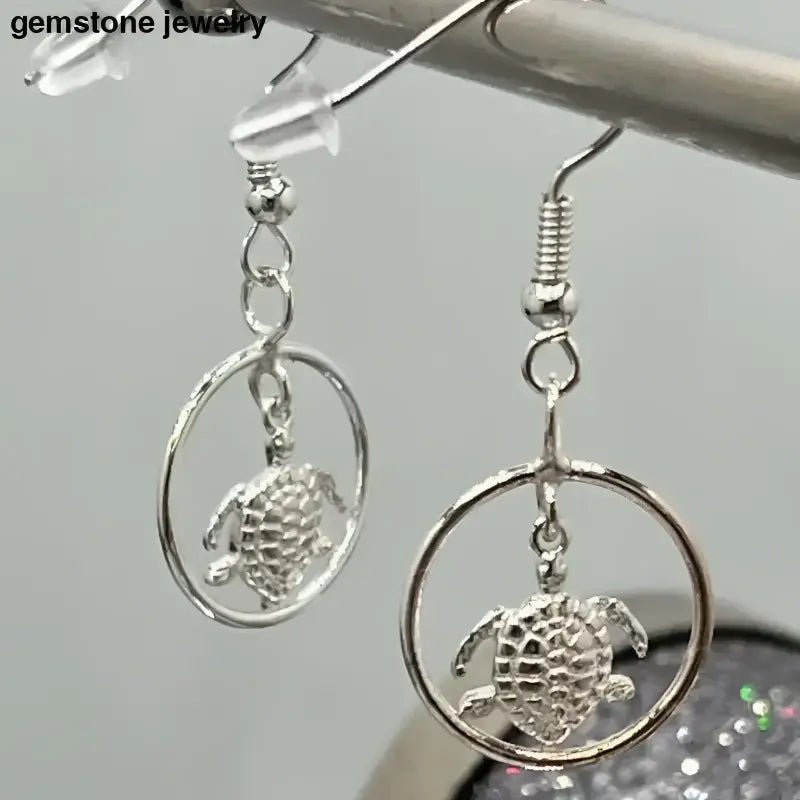 Sterling Silver Turtle Earrings for Sea Lovers - Bec Sue Jewelry Shop
