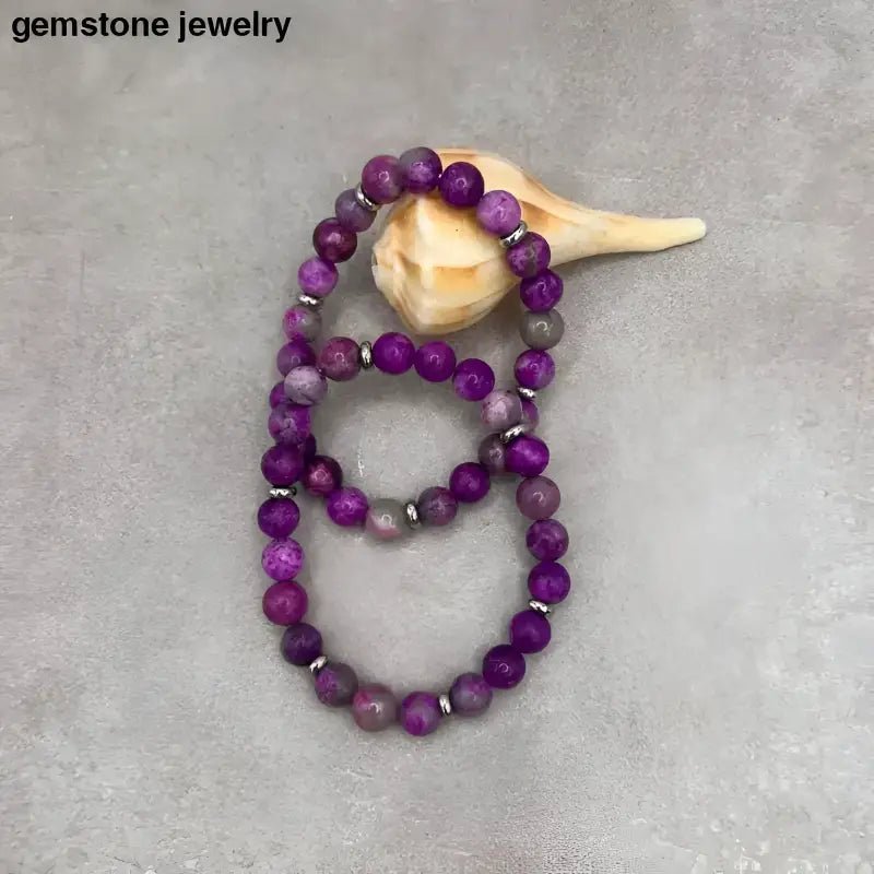 Sugilite Jewelry Beaded Gemstone Bracelet from Bec Sue Jewelry Shop - Bec Sue Jewelry Shop