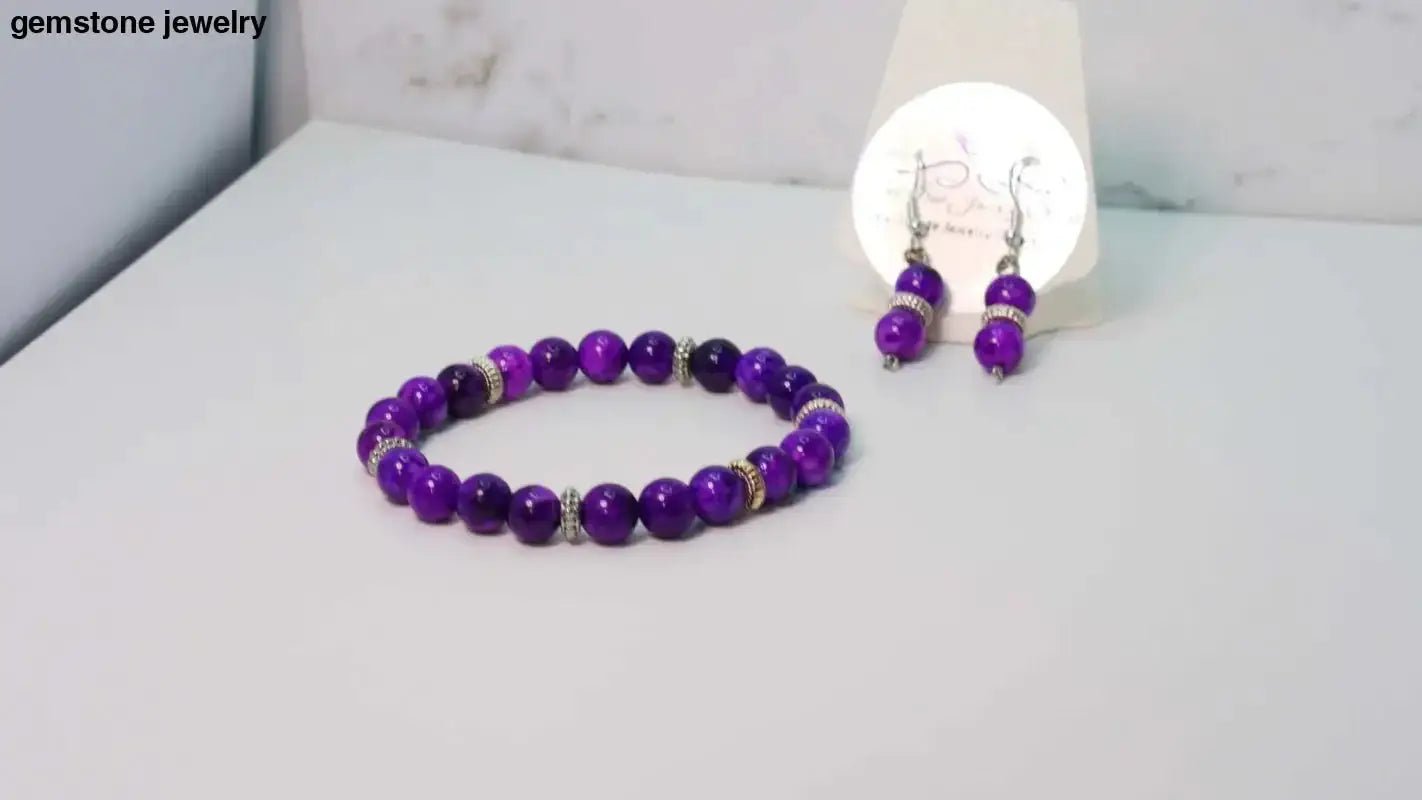 Sugilite Jewelry Set Featuring Elegant Purple Gemstones - Bec Sue Jewelry Shop