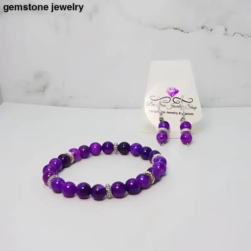 Sugilite Jewelry Set Featuring Elegant Purple Gemstones - Bec Sue Jewelry Shop