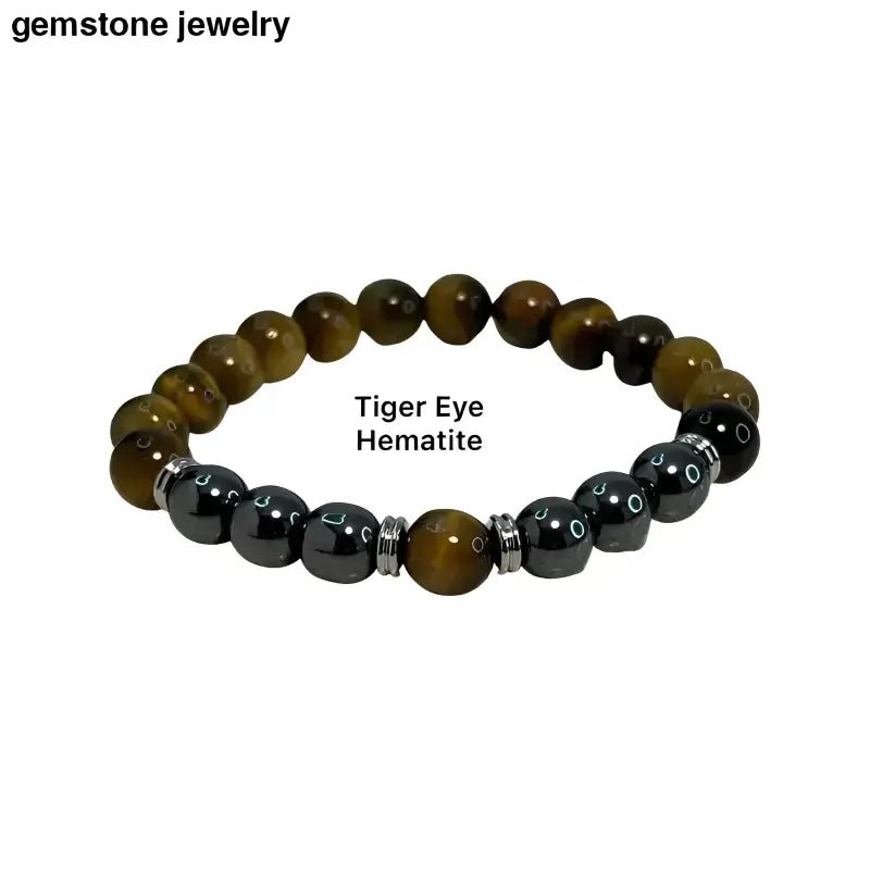 Tiger Eye and Hematite Beaded Bracelet for Natural Style - Bec Sue Jewelry Shop