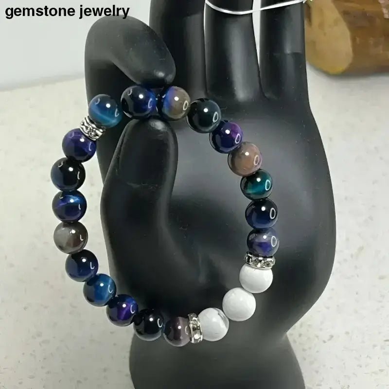 Tiger Eye Gemstone Beaded Bracelet - Bec Sue Jewelry Shop