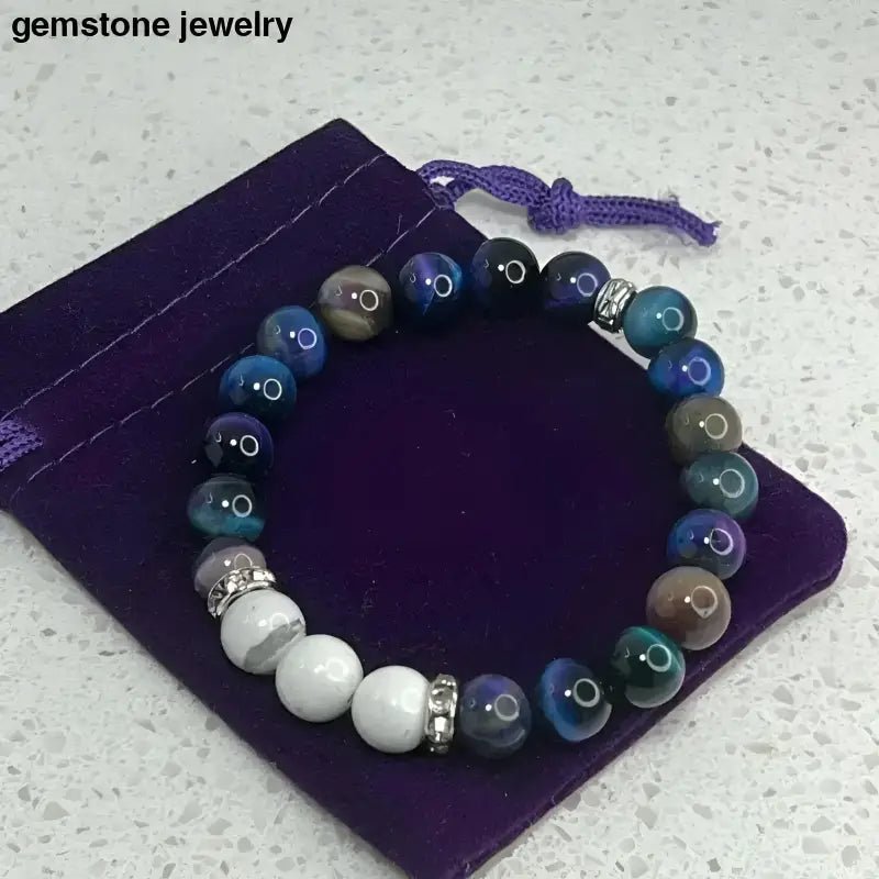 Tiger Eye Gemstone Beaded Bracelet - Bec Sue Jewelry Shop