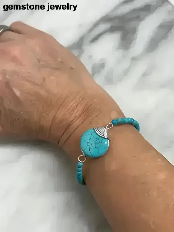 Turquoise Gifts Ideas for Her, Turquoise Bracelet - Bec Sue Jewelry Shop