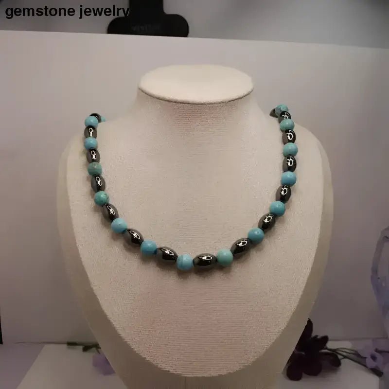 Turquoise Jewelry, Hematite Bracelet, Handmade Turquoise Jewelry - Bec Sue Jewelry Shop