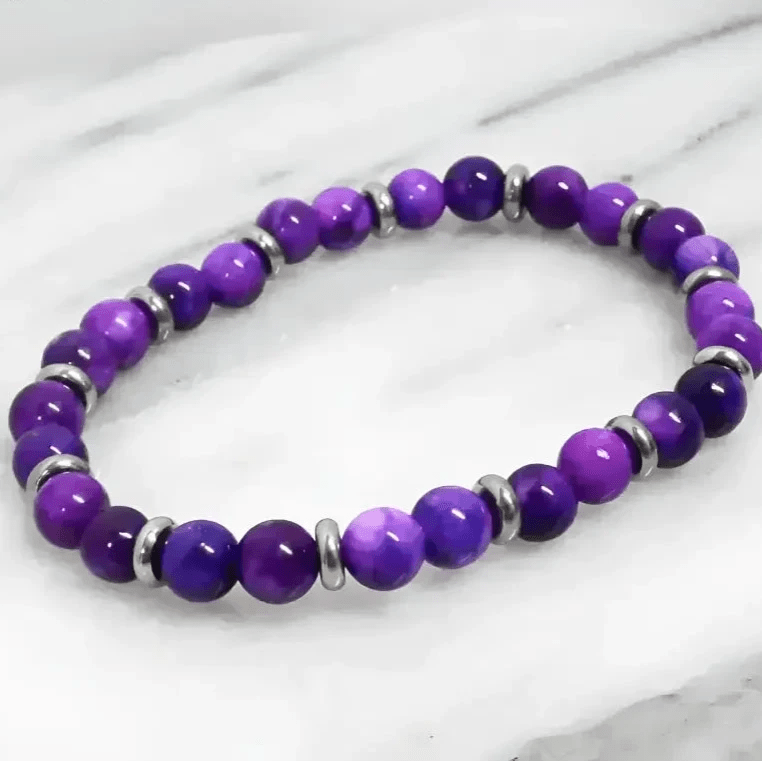 Unique Handmade Gift, Purple Crystal Bracelet, Sugilite Jewelry - Bec Sue Jewelry Shop