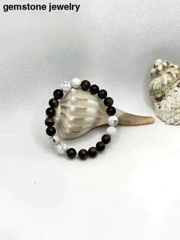 White Howlite Beaded Bracelet for Elegance and Style - Bec Sue Jewelry Shop