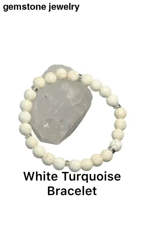 White Turquoise Beaded Bracelet for Elegant Style - Bec Sue Jewelry Shop