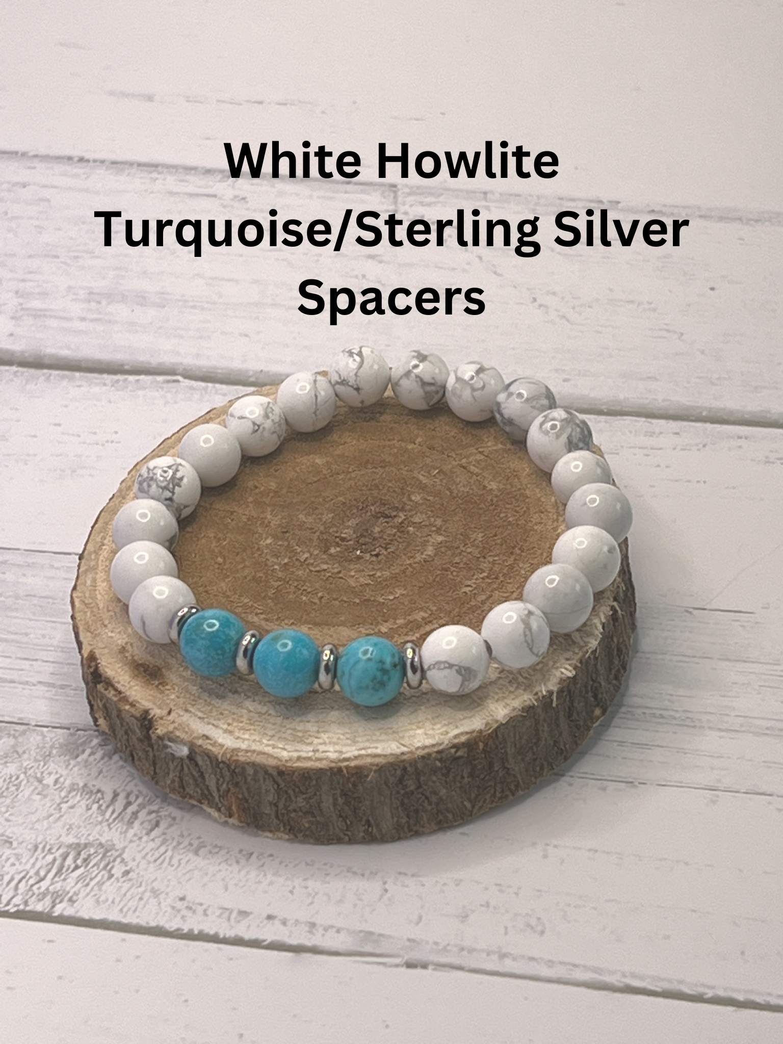 white Howlite 8mm bracelet