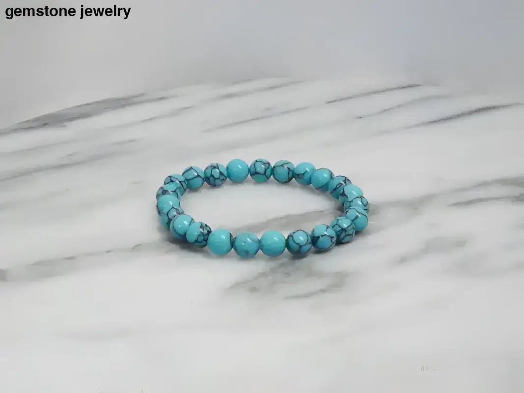 8mm Turquoise Bracelet from Bec Sue Jewelry - Bec Sue Jewelry Shop