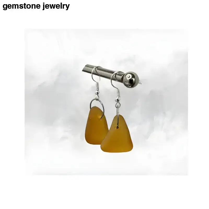 Amber Glass Dangling Earrings for a Stunning Look - Bec Sue Jewelry Shop
