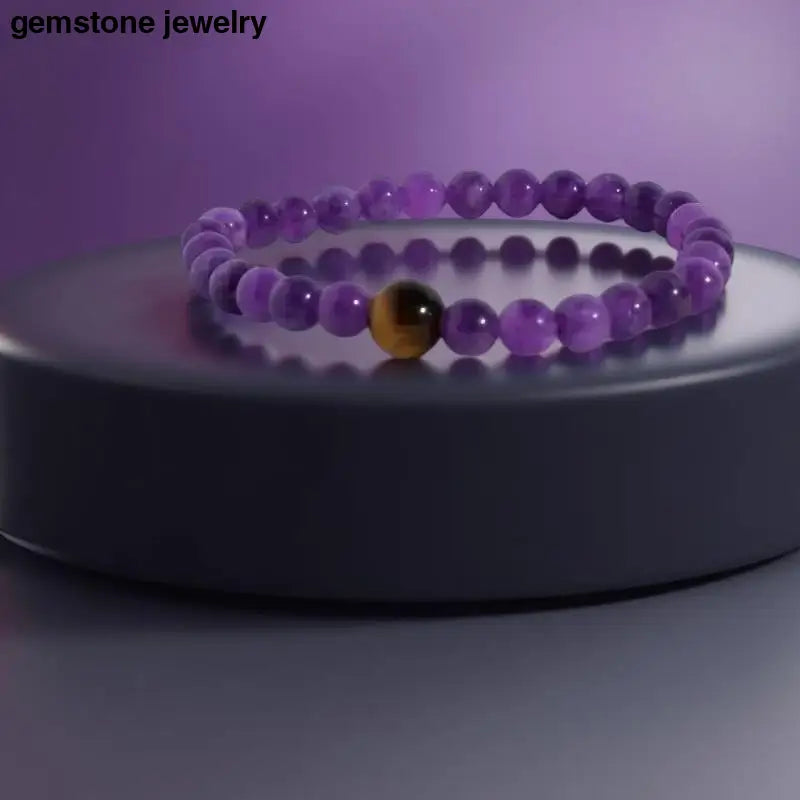 Amethyst gemstone bracelet