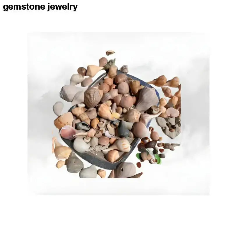 Assorted Gemstones Bowl Perfect for Beach Shell Decor - Bec Sue Jewelry Shop