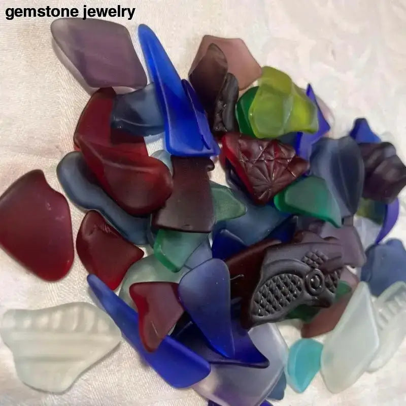 Assorted Tumbled Sea Glass Pieces in Vibrant Colors, Tumbled glass - Bec Sue Jewelry Shop