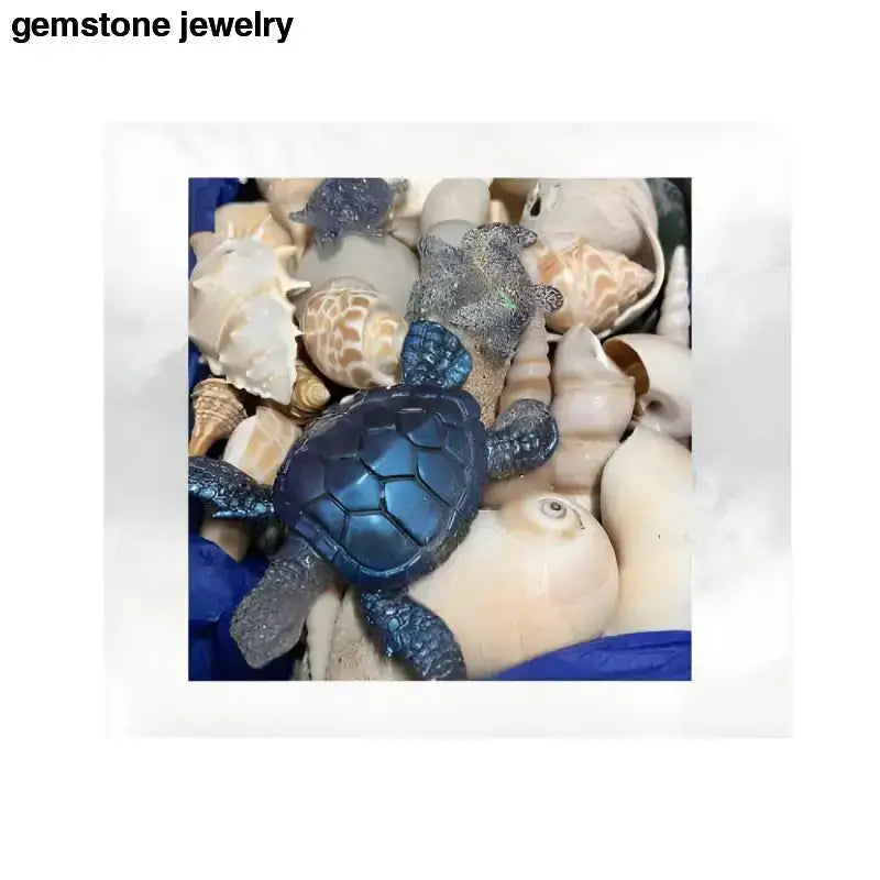 Authentic Florida Beach Shells with Decorative Turtle Figure - Bec Sue Jewelry Shop