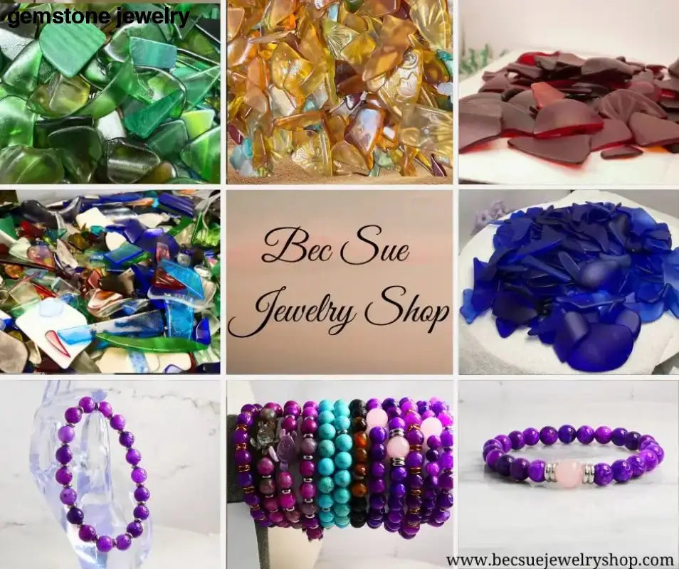 Beaded Chakra Bracelets with Black Lava and Essential Oils - Bec Sue Jewelry Shop