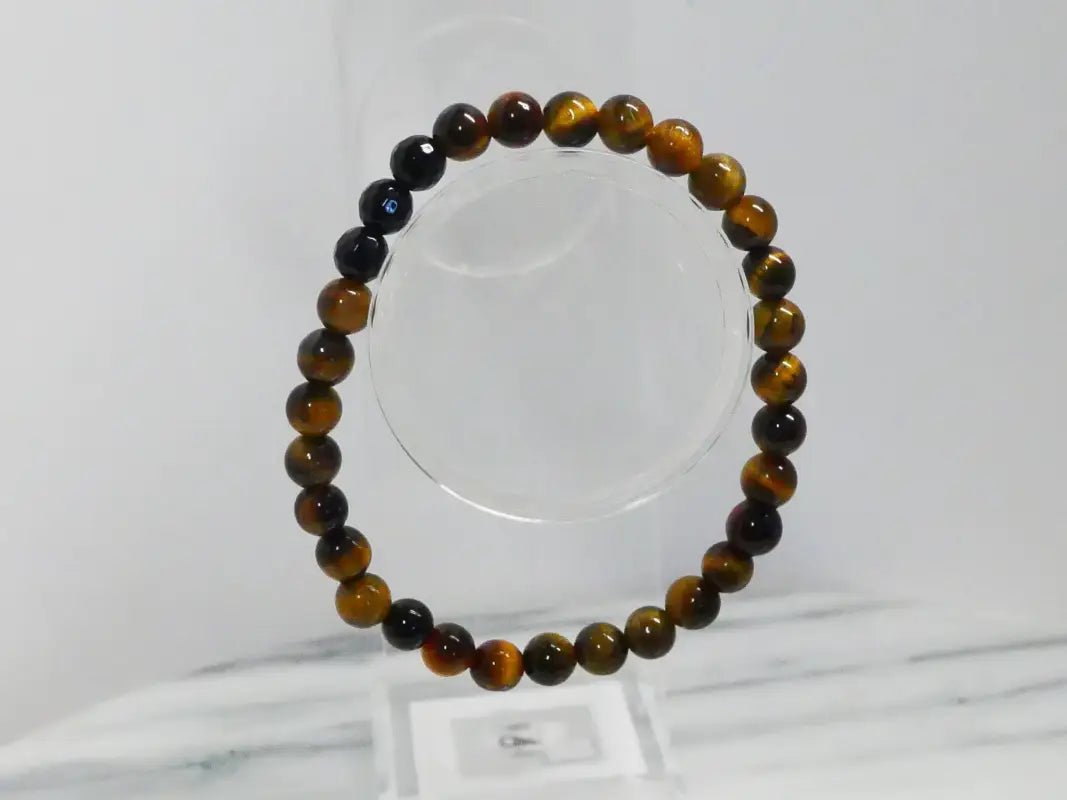 Beaded Tiger Eye Bracelet in Natural Yellow Hues - Bec Sue Jewelry Shop