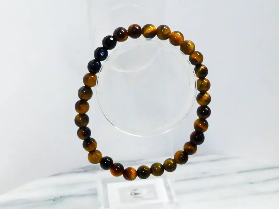 Beaded Tiger Eye Bracelet in Natural Yellow Hues - Bec Sue Jewelry Shop
