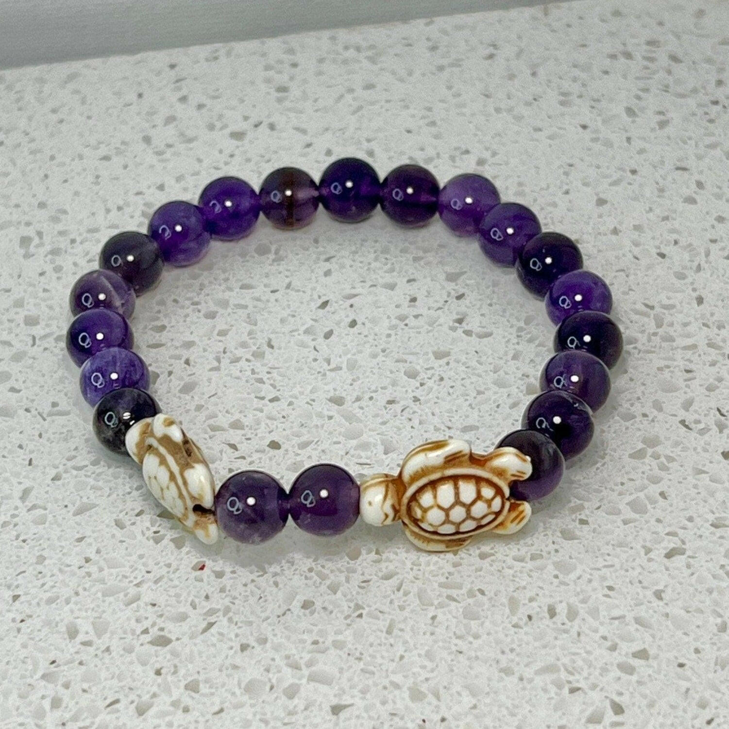 Bec Sue Jewelry Shop amethyst Bracelet 6.5 / purple / sea turtles/amethyst Turtle Amethyst Bracelet, Amethyst Turtle Jewelry Tags 209
