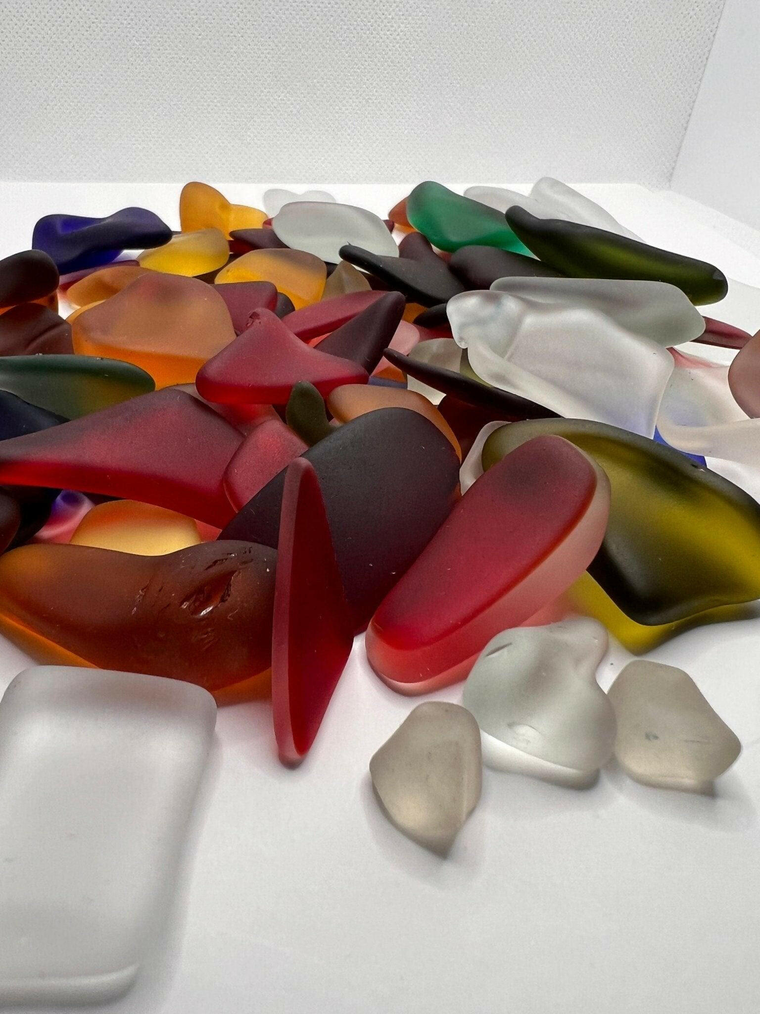 Bec Sue Jewelry Shop art glass mix glass / small/medium/large Ocean Glass Art, Home Decor Tags 474