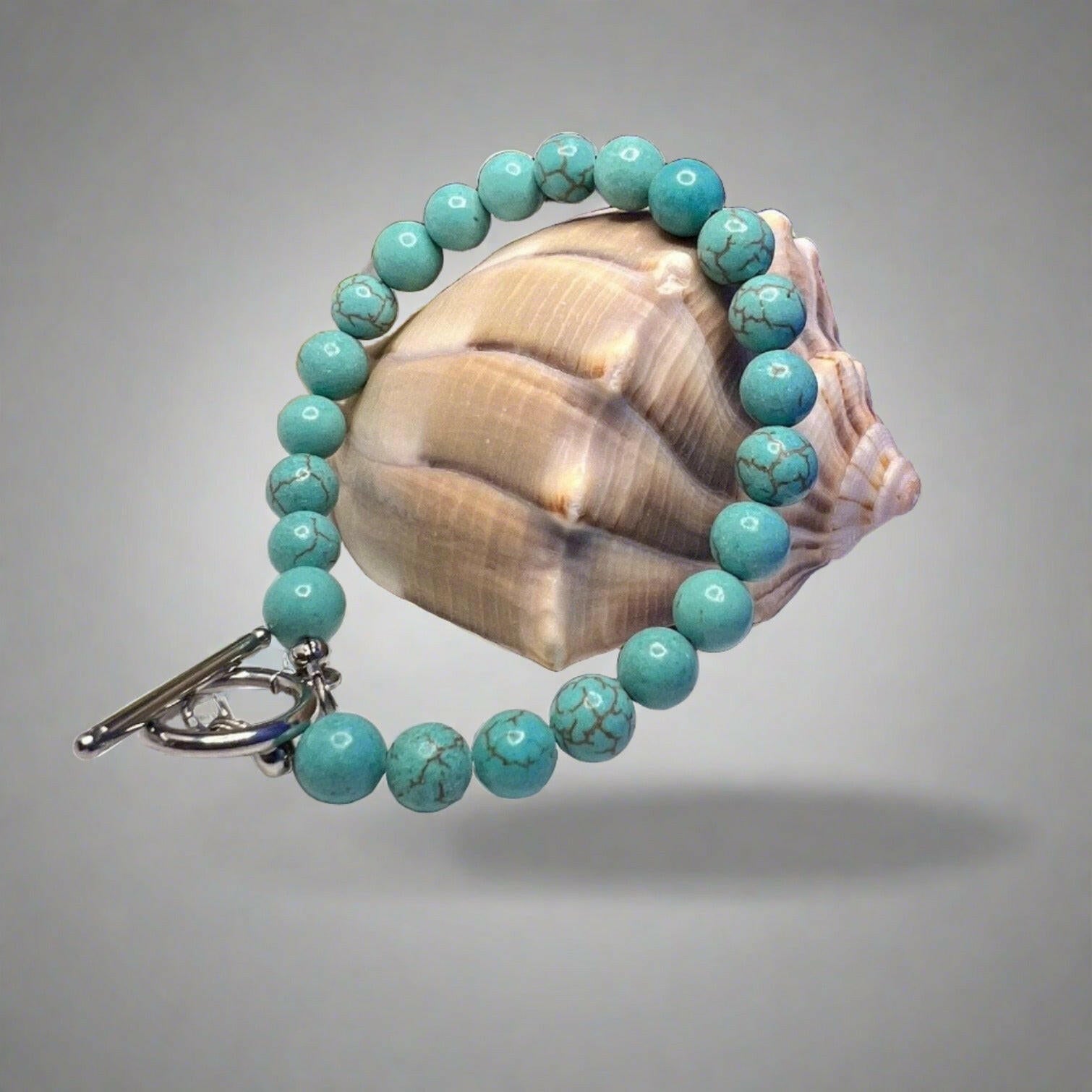 Bec Sue Jewelry Shop bracelet 6.5 / blue / turquoise Gemstone Turquoise Bracelet Tags 328