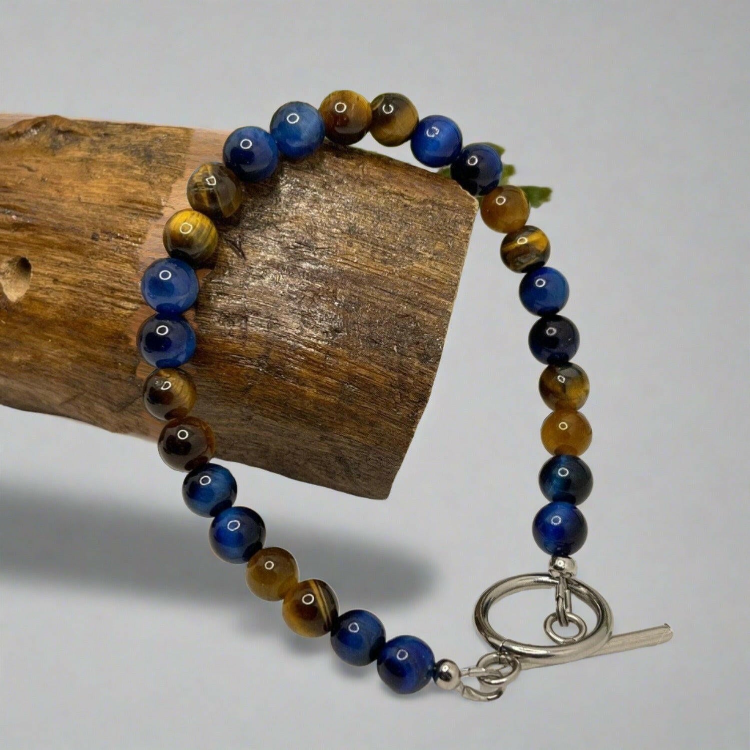 Bec Sue Jewelry Shop bracelet 6.5 / blue-yellow / tiger eye/mystic blue Healing Bracelet for Men Tags 311