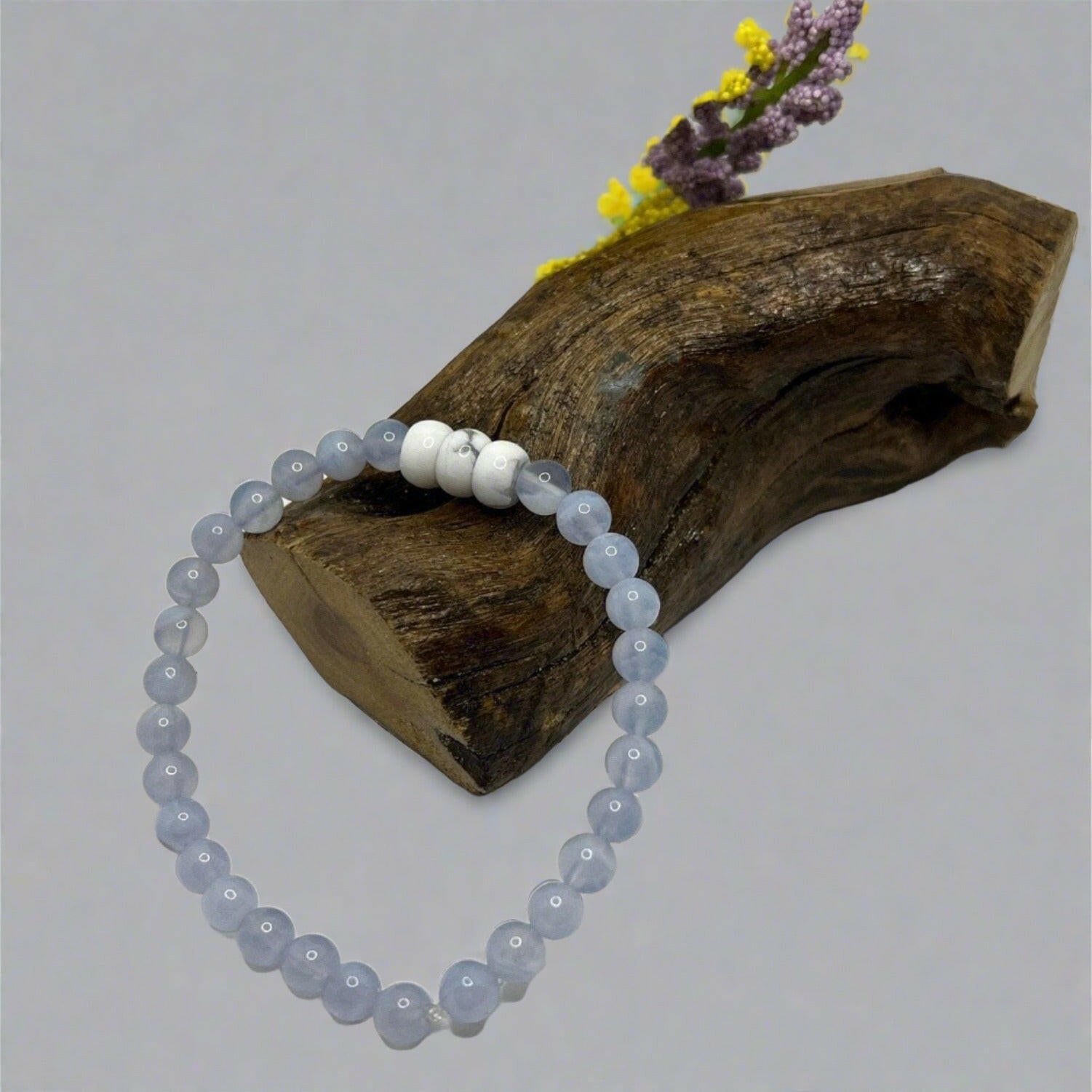 Blue Lace Agate Bracelets | Chalcedony Bracelet | Bec Sue Jewelry Shop