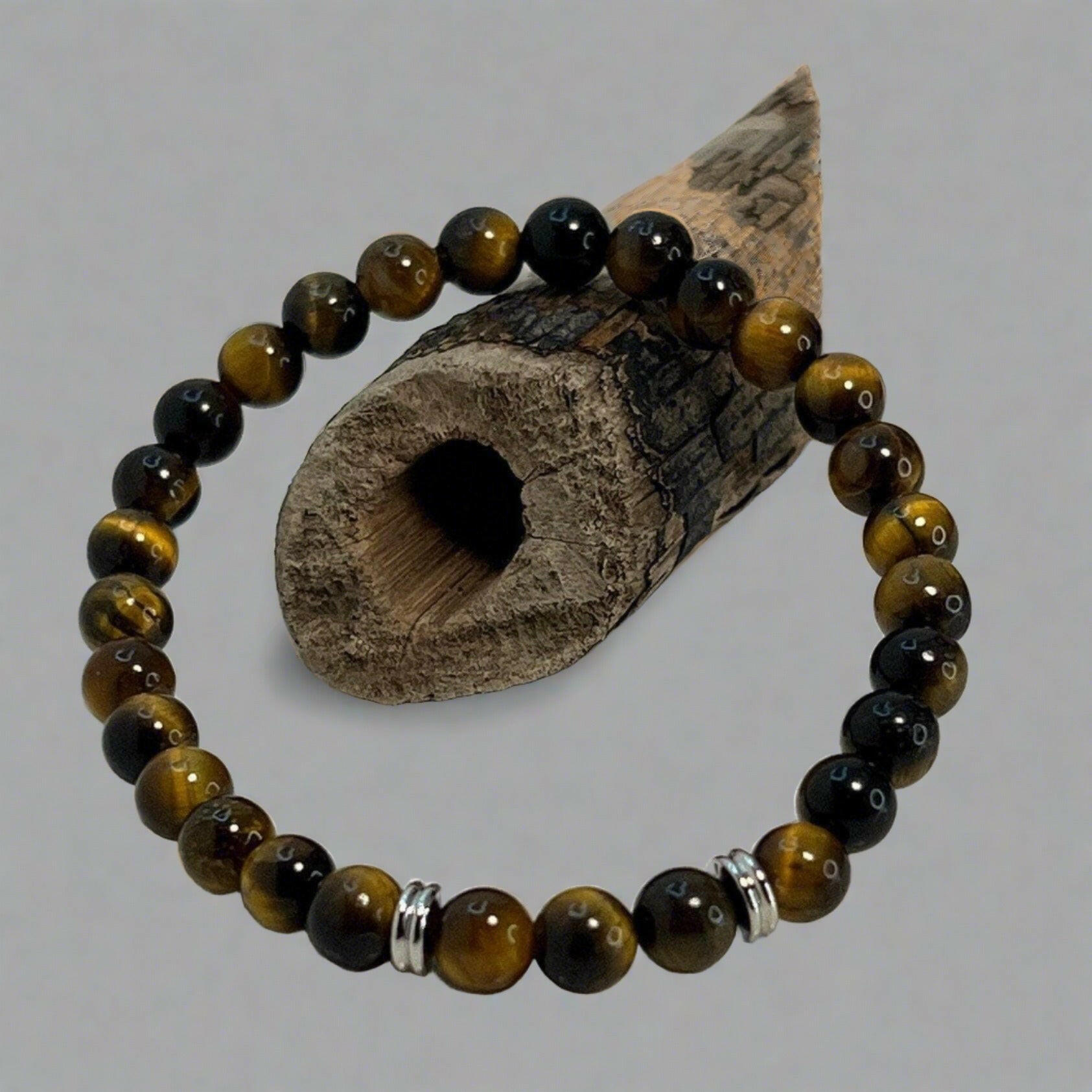 Bec Sue Jewelry Shop bracelet 6.5 / tiger eye / black Natural Stone Chakra Bracelet, Tiger Eye Protection Bracelet Tags 430