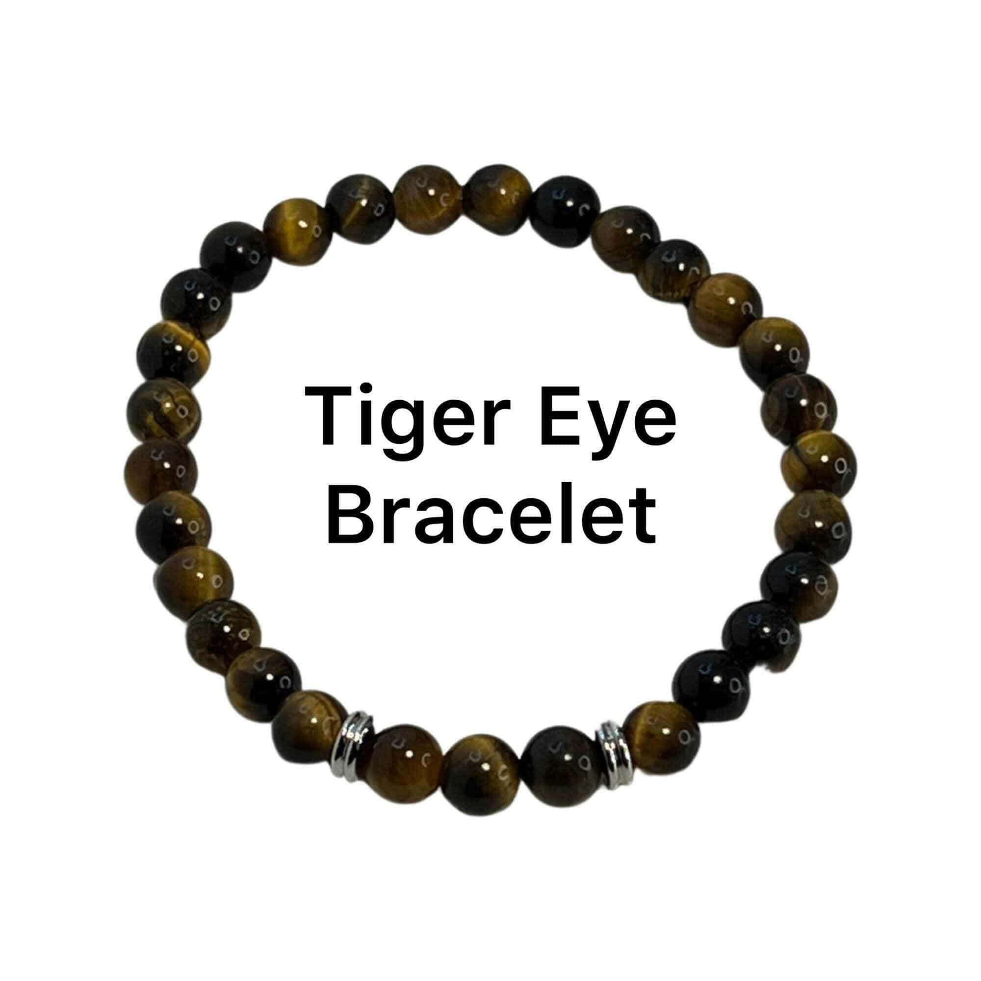 Bec Sue Jewelry Shop bracelet 6.5 / tiger eye / black Natural Stone Chakra Bracelet, Tiger Eye Protection Bracelet Tags 430